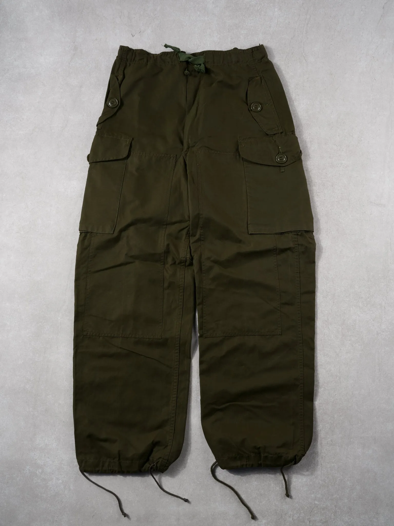 Vintage 70s Green Army Parachute Pant (28~34x31) sold by Rebalance Vintage