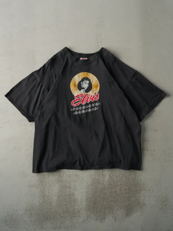 Vintage 90s Black Elvis Presley's Memphis Tee (L) sold by Rebalance Vintage