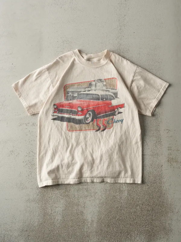 Vintage Y2K Beige 55' Chevy Tee (S/M) sold by Rebalance Vintage