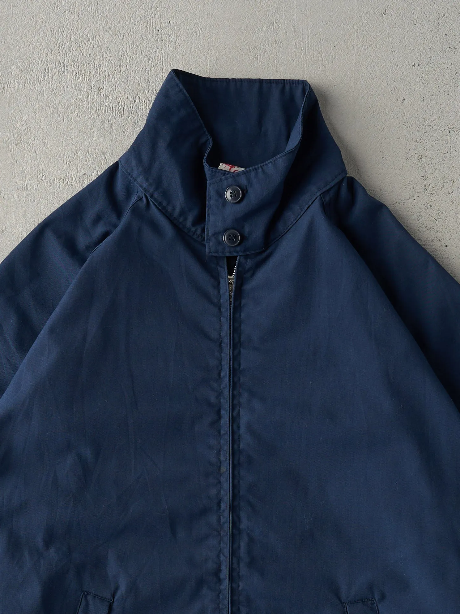Vintage 80s Navy Blue Harrington Jacket (M) sold by Rebalance Vintage product image thumbnail 3