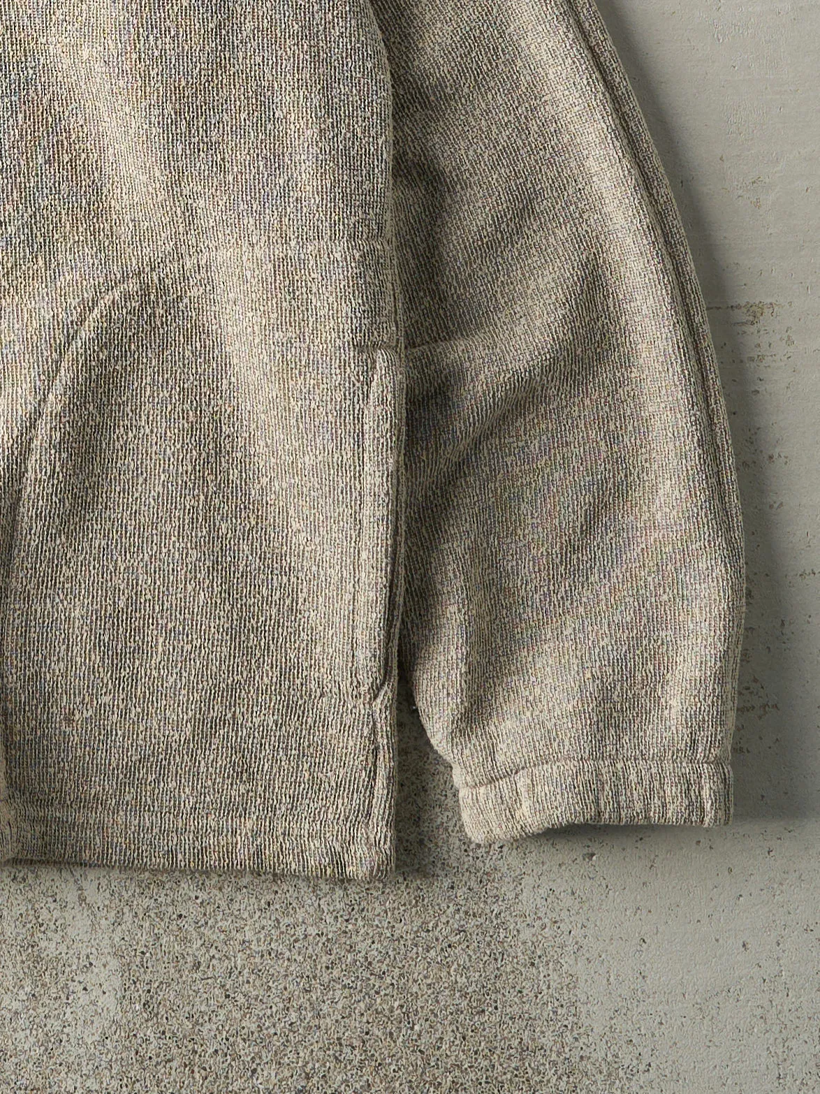 Vintage 90s Beige Banff Canada Quarter Zip/ Button Double Neck Sweater (L) sold by Rebalance Vintage product image thumbnail 3