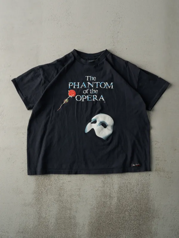 Vintage 90s Black The Phantom of the Opera Single Stitch Boxy Tee (M) sold by Rebalance Vintage