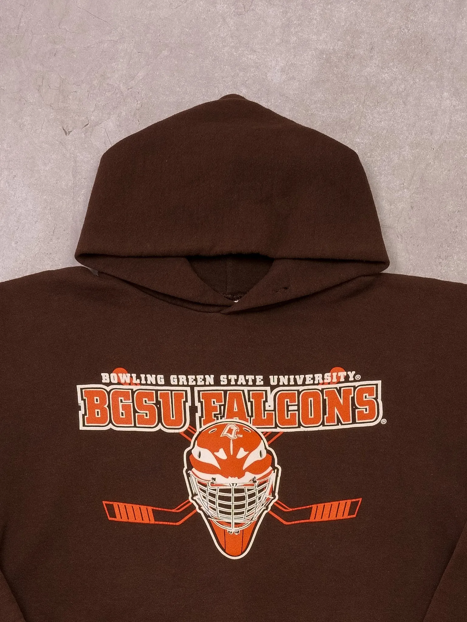 Vintage 90s Brown BSGU Falcons Russel Athletic Hoodie (M) sold by Rebalance Vintage product image thumbnail 2