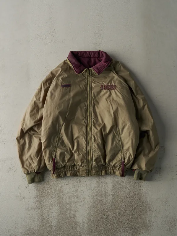 Vintage 90s Green & Purple San Francisco 49ers Reversible Jacket (L) sold by Rebalance Vintage