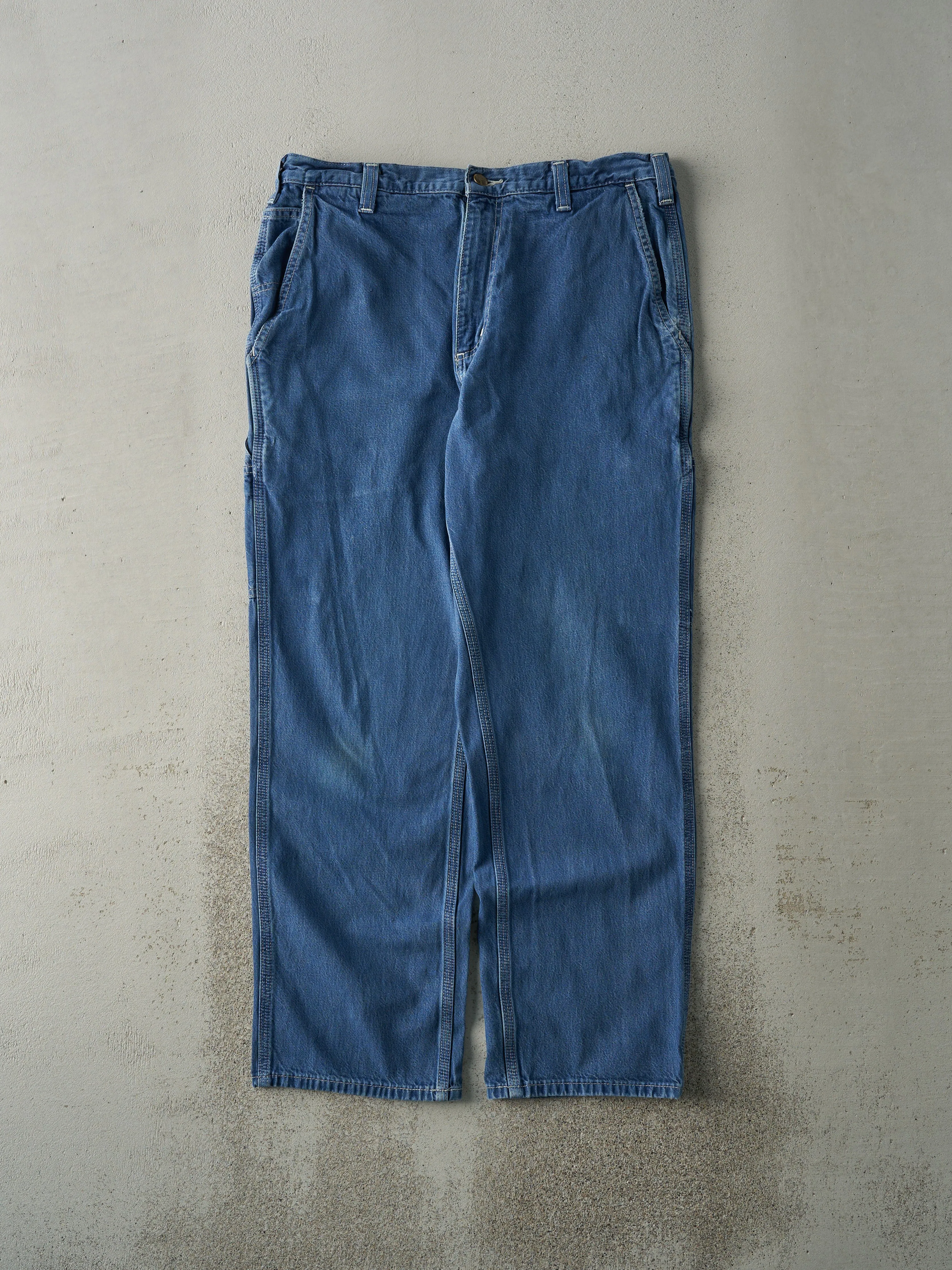 Vintage Y2K Light Wash Dungaree Fit Carhartt Denim Work Pants (34x29) sold by Rebalance Vintage