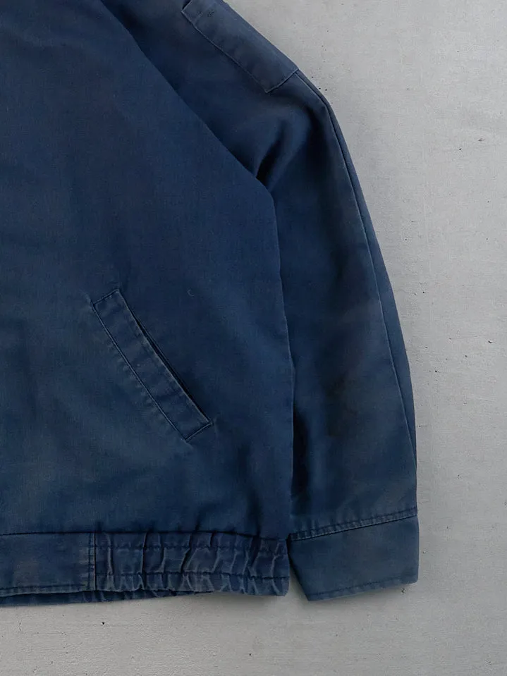 Vintage 80s Washed Navy Blue Hamill Collared Workwear Jacket (L) sold by Rebalance Vintage product image thumbnail 3