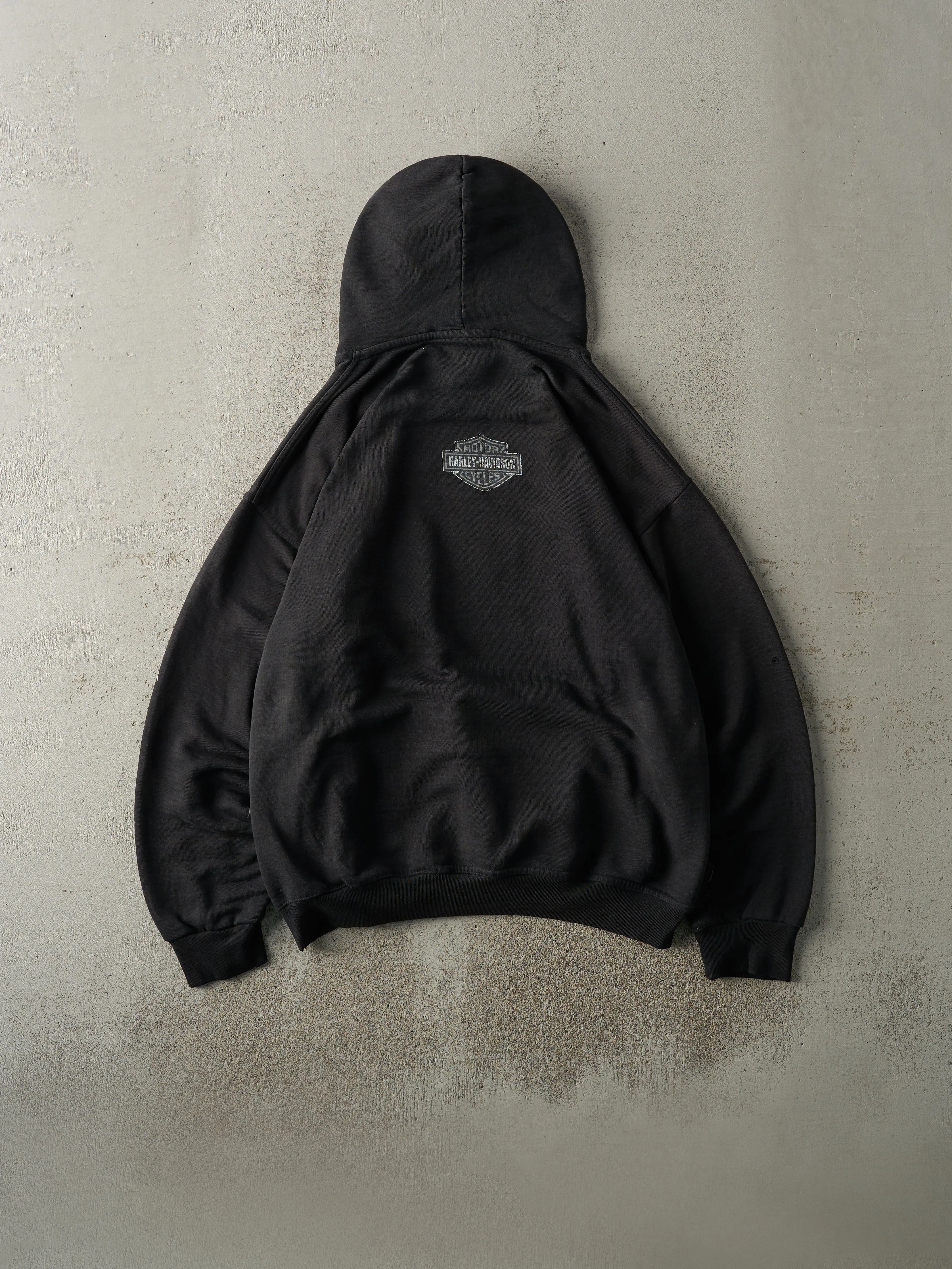 Vintage Y2K Black Harley Davidson Hoodie (L) sold by Rebalance Vintage product image thumbnail 3