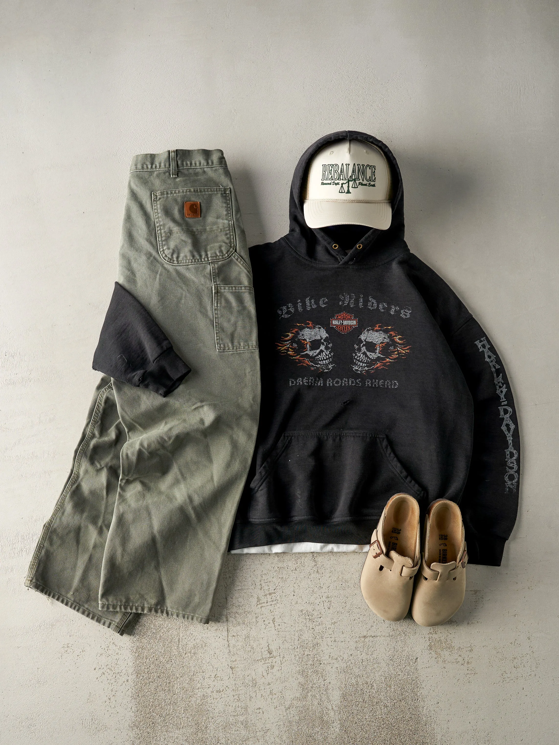 Vintage Y2K Black Harley Davidson Hoodie (L) sold by Rebalance Vintage product image thumbnail 2