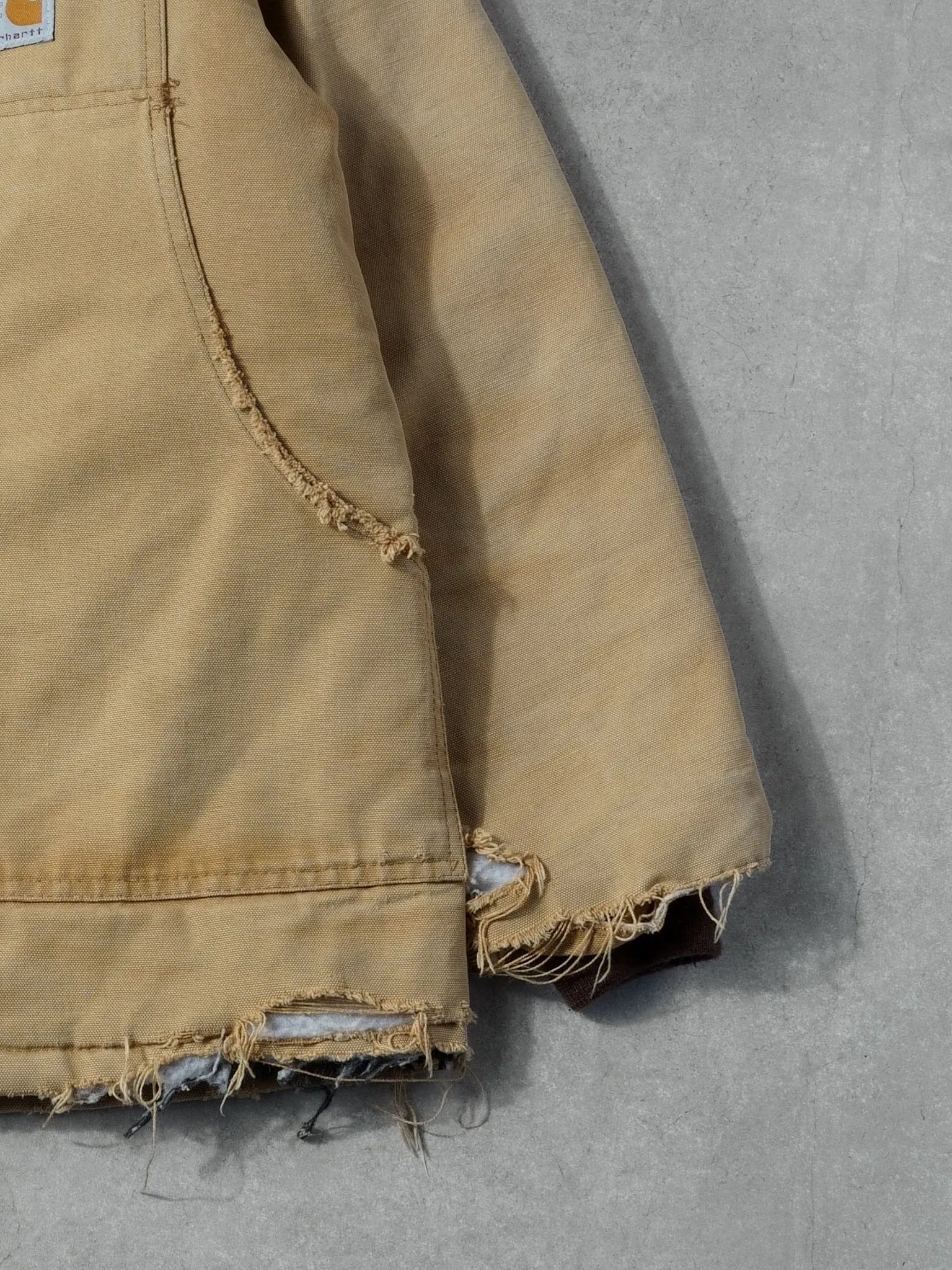 Vintage 90s Khaki Carhartt Collared Swing Workwear Jacket (M/L) sold by Rebalance Vintage product image thumbnail 3