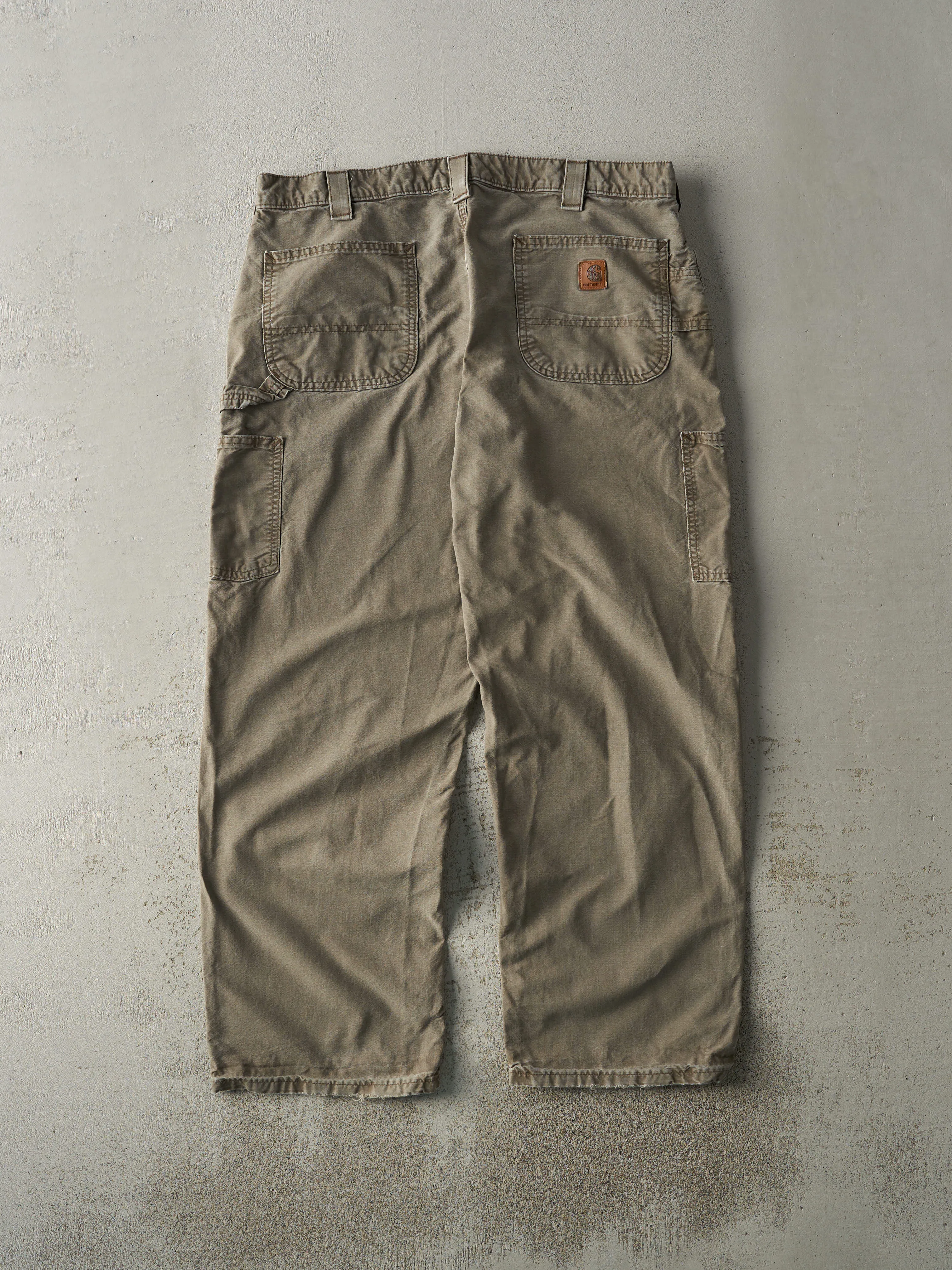 Vintage Y2K Brown Dungaree Fit Carhartt Lightweight Carpenter Pants (37x28.5) sold by Rebalance Vintage product image thumbnail 2