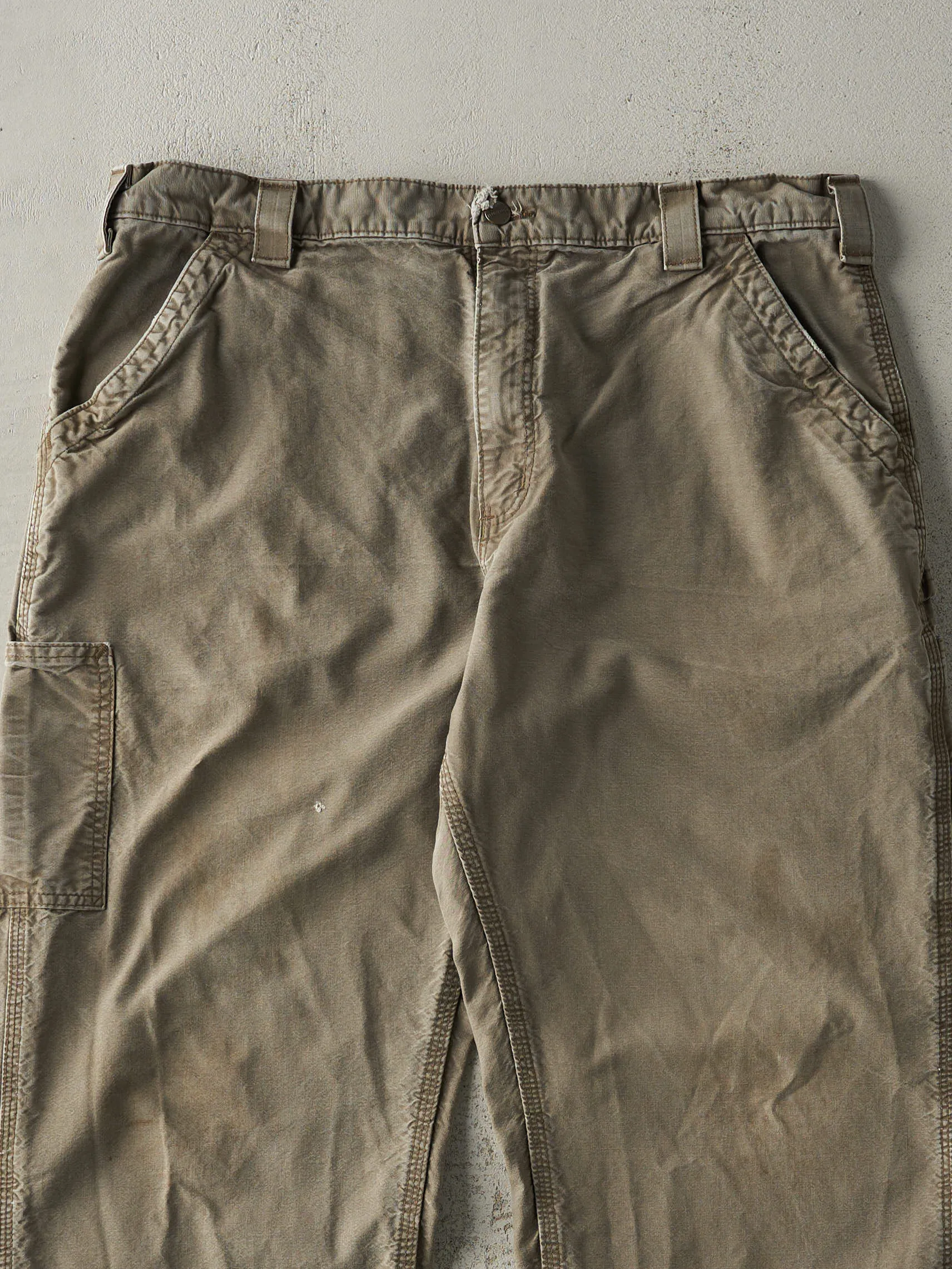 Vintage Y2K Brown Dungaree Fit Carhartt Lightweight Carpenter Pants (37x28.5) sold by Rebalance Vintage product image thumbnail 3