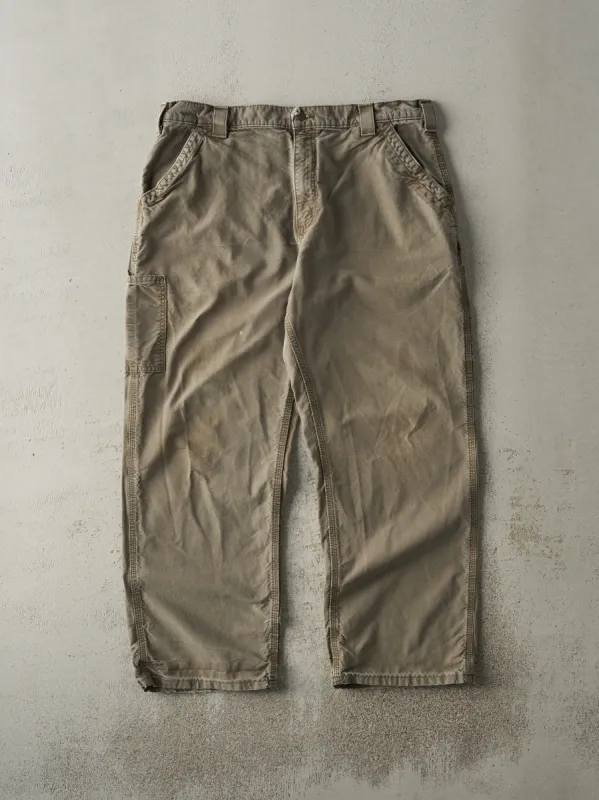 Vintage Y2K Brown Dungaree Fit Carhartt Lightweight Carpenter Pants (37x28.5) sold by Rebalance Vintage