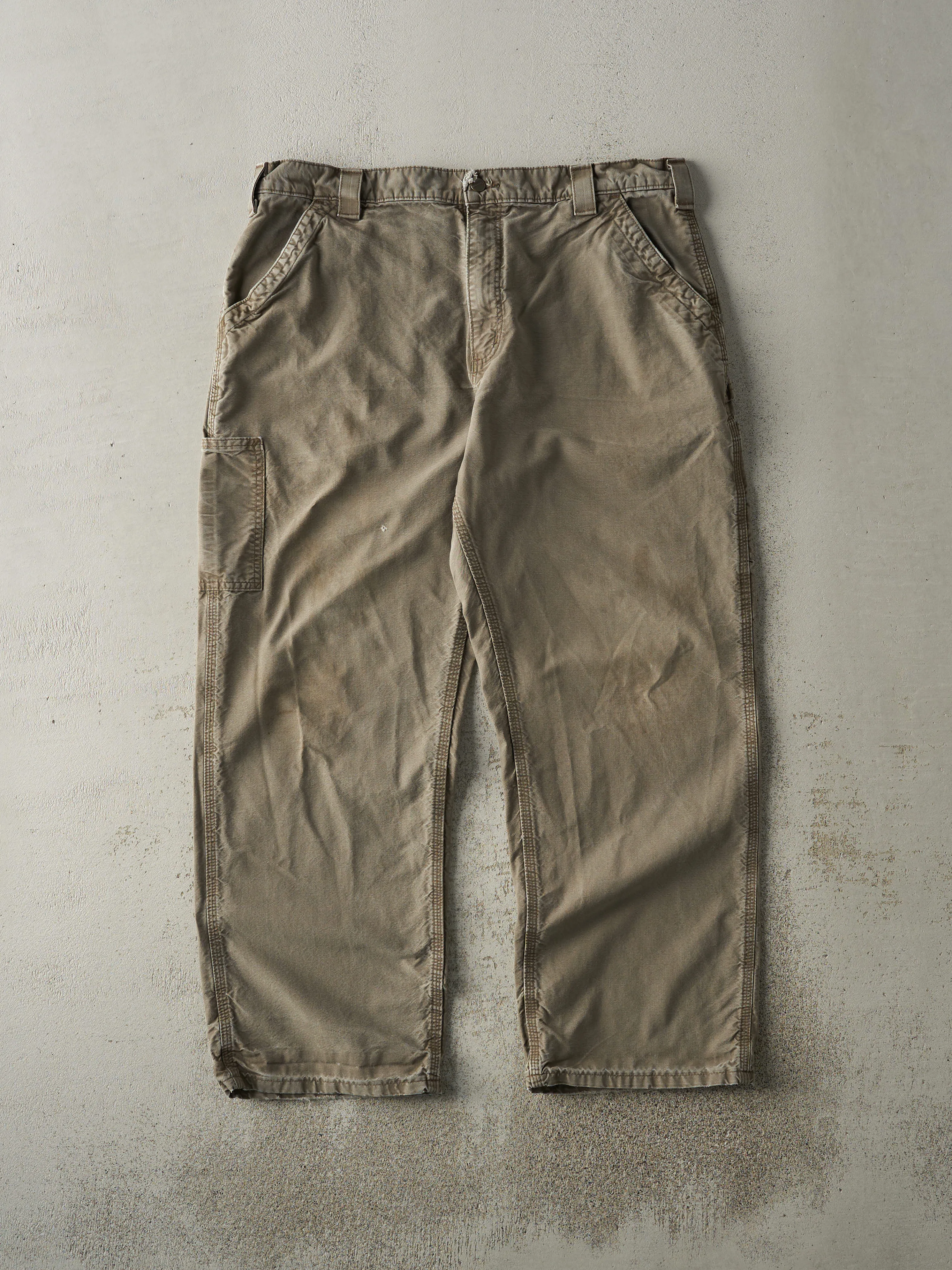 Vintage Y2K Brown Dungaree Fit Carhartt Lightweight Carpenter Pants (37x28.5) sold by Rebalance Vintage