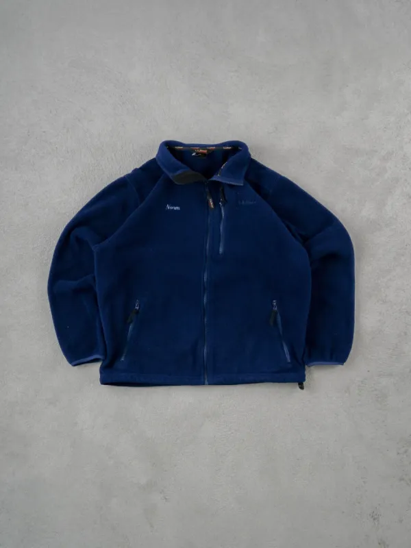 Vintage 90s Dark Blue LL Bean Fleece Zip Up (L) sold by Rebalance Vintage