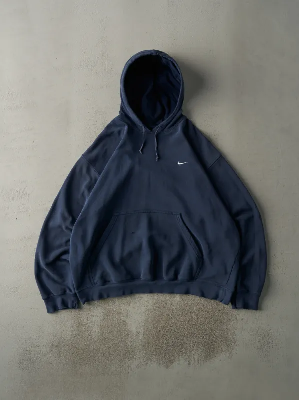 Vintage Y2K Navy Blue Embroidered Nike Swoosh Hoodie (XL/XXL) sold by Rebalance Vintage