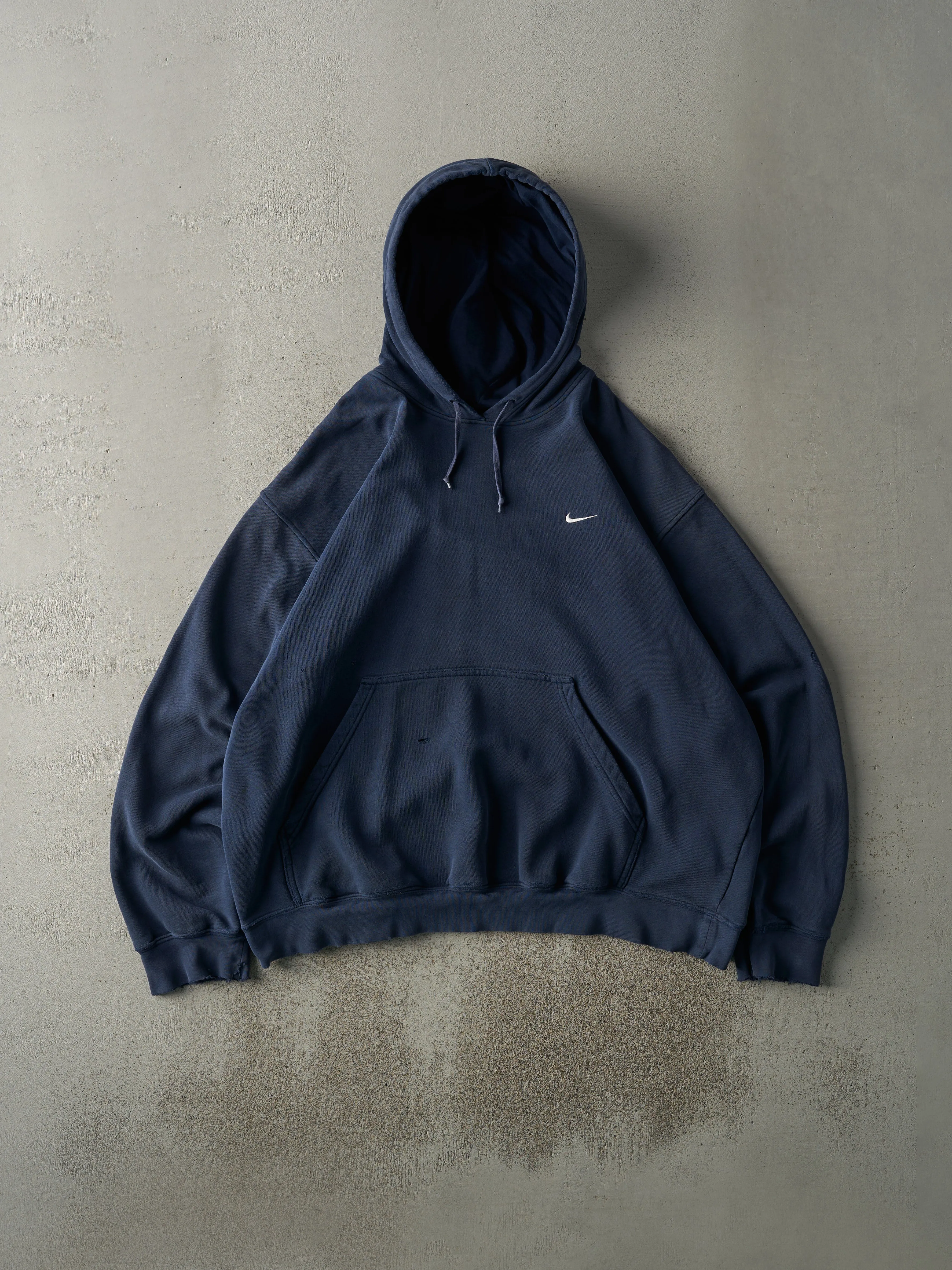 Vintage Y2K Navy Blue Embroidered Nike Swoosh Hoodie (XL/XXL) sold by Rebalance Vintage