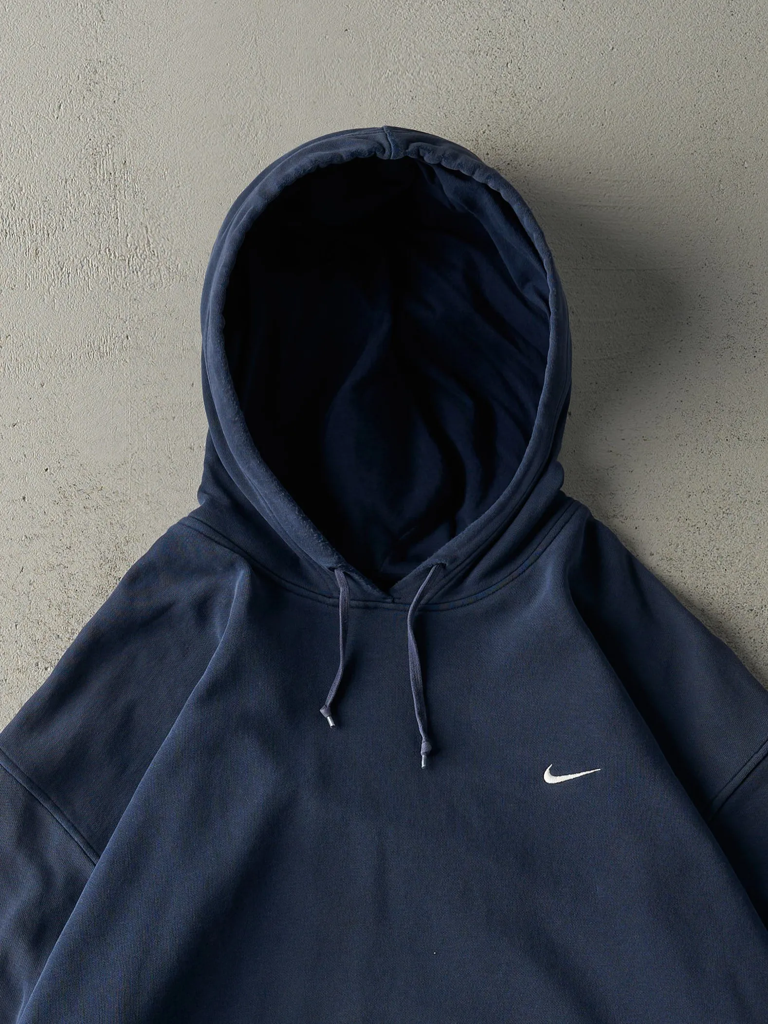Vintage Y2K Navy Blue Embroidered Nike Swoosh Hoodie (XL/XXL) sold by Rebalance Vintage product image thumbnail 2