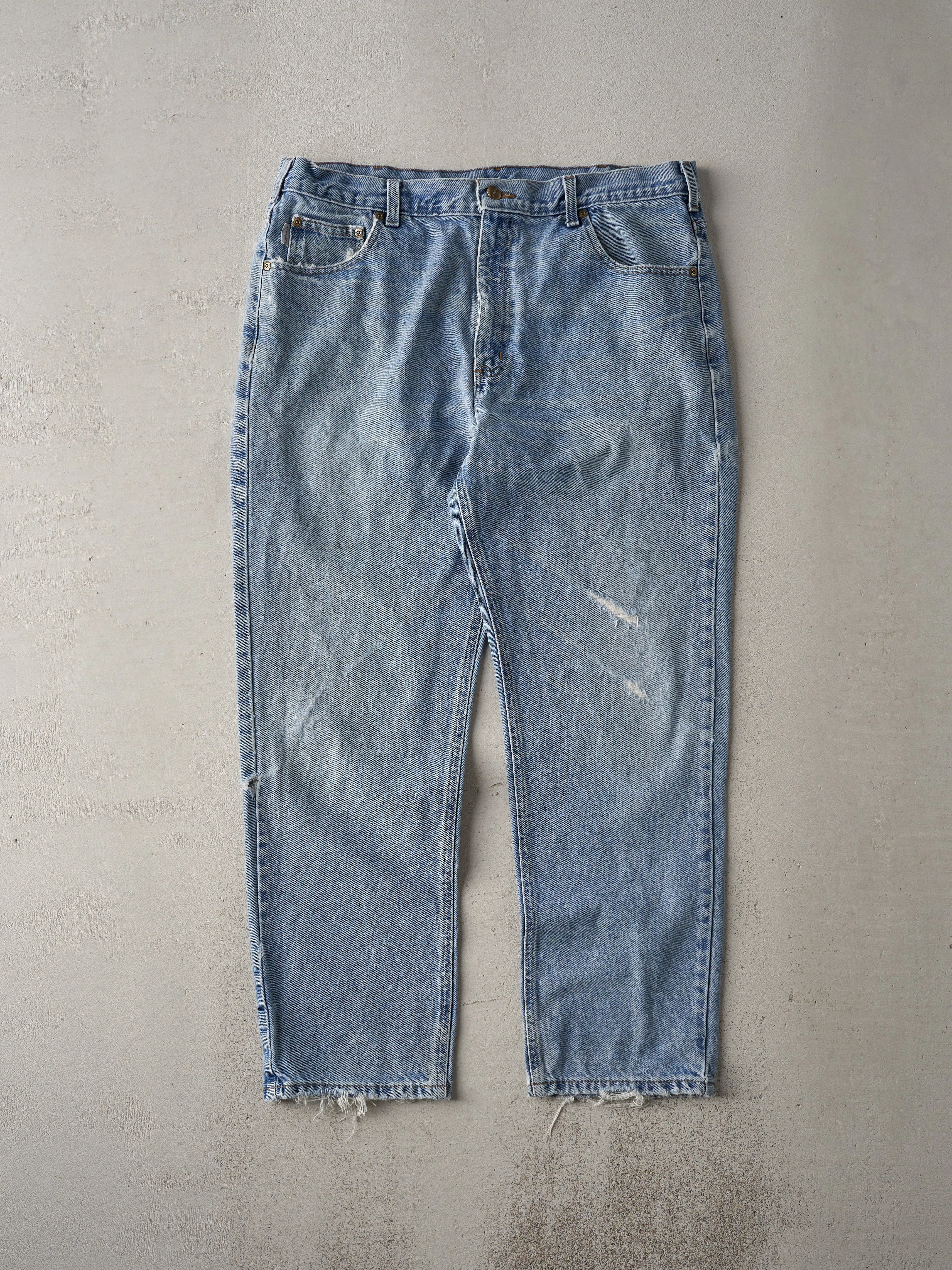 Vintage 90s Washed Blue Carhartt Denim Jeans (37x29) sold by Rebalance Vintage