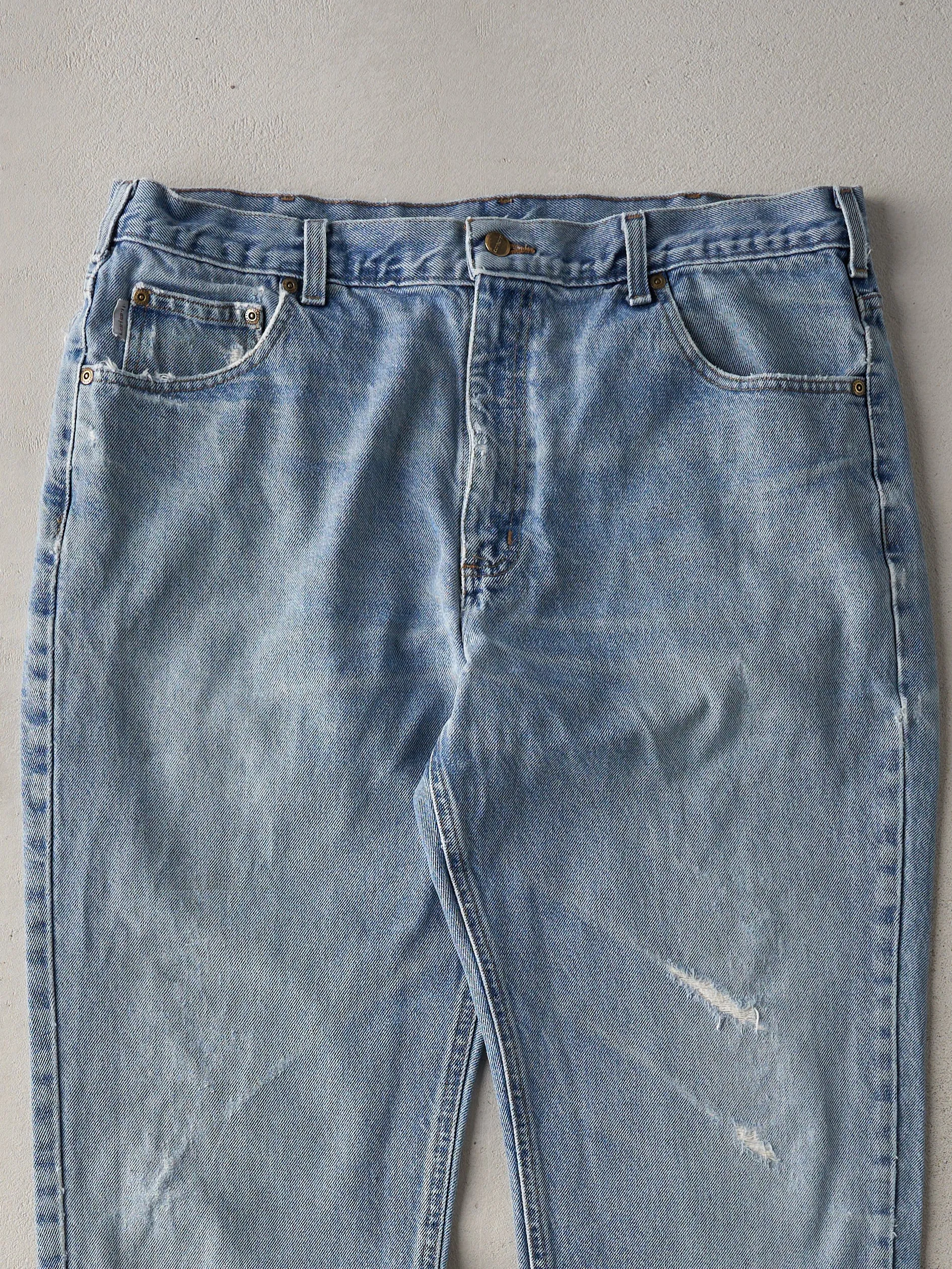 Vintage 90s Washed Blue Carhartt Denim Jeans (37x29) sold by Rebalance Vintage product image thumbnail 3