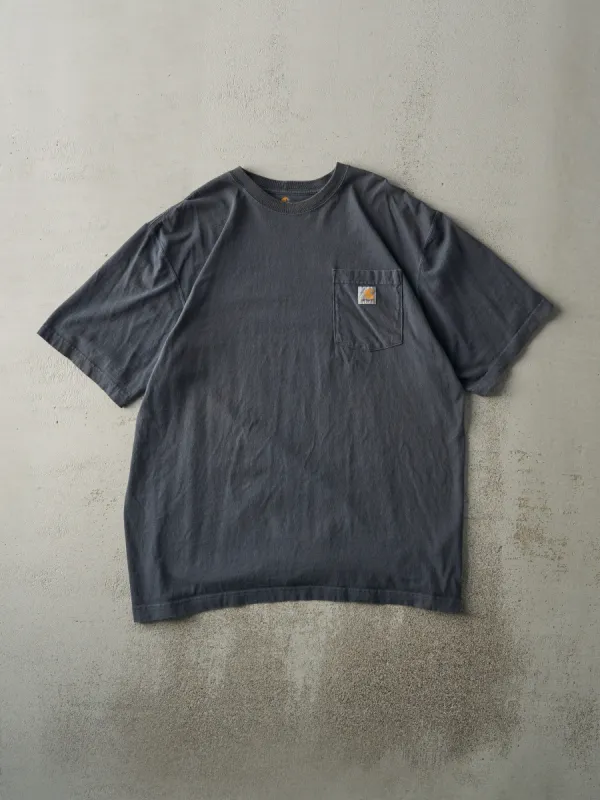 Vintage Y2K Charcoal Grey Carhartt Pocket Tee (L/XL) sold by Rebalance Vintage