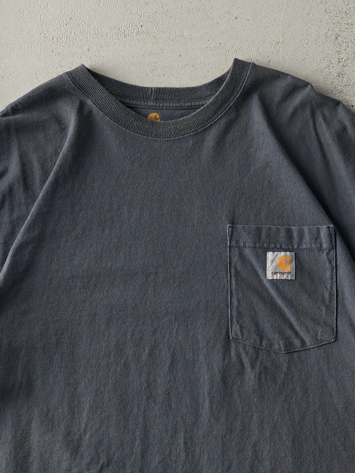 Vintage Y2K Charcoal Grey Carhartt Pocket Tee (L/XL) sold by Rebalance Vintage product image thumbnail 2