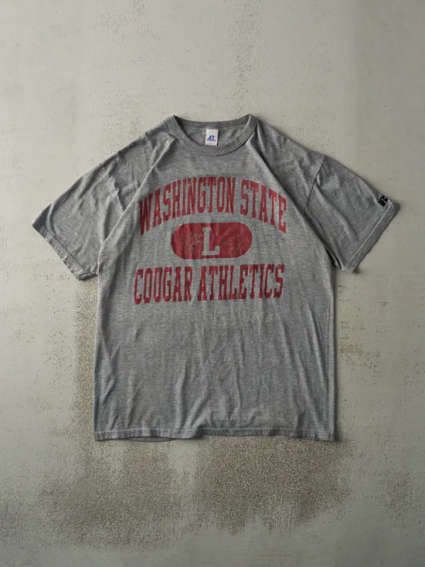 Vintage Y2K Grey Washington State Cougar Athletics Russell Athletics Tee (M) sold by Rebalance Vintage