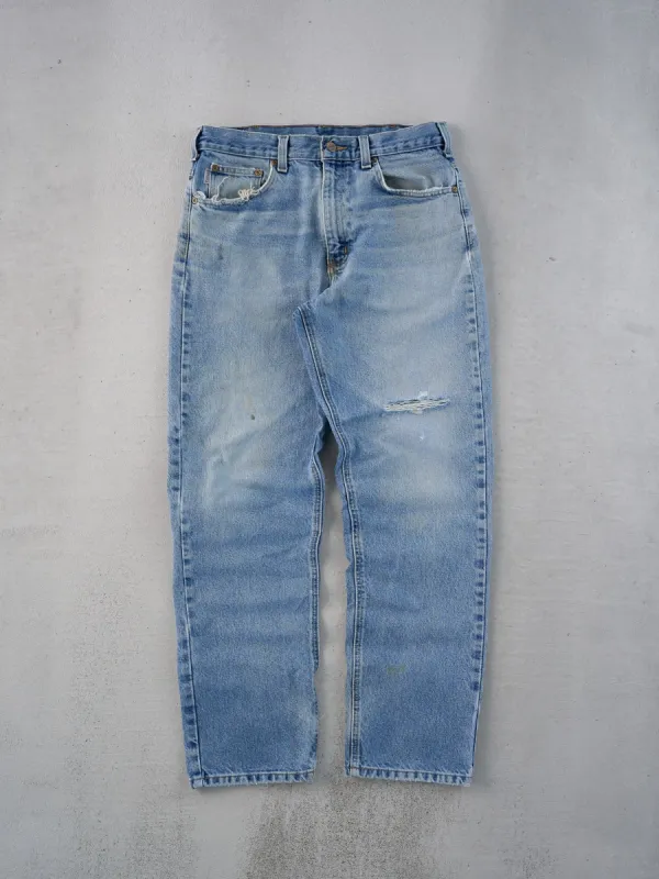 Vintage 90s Washed Blue Carhartt Distressed Denim Jeans (31x31) sold by Rebalance Vintage