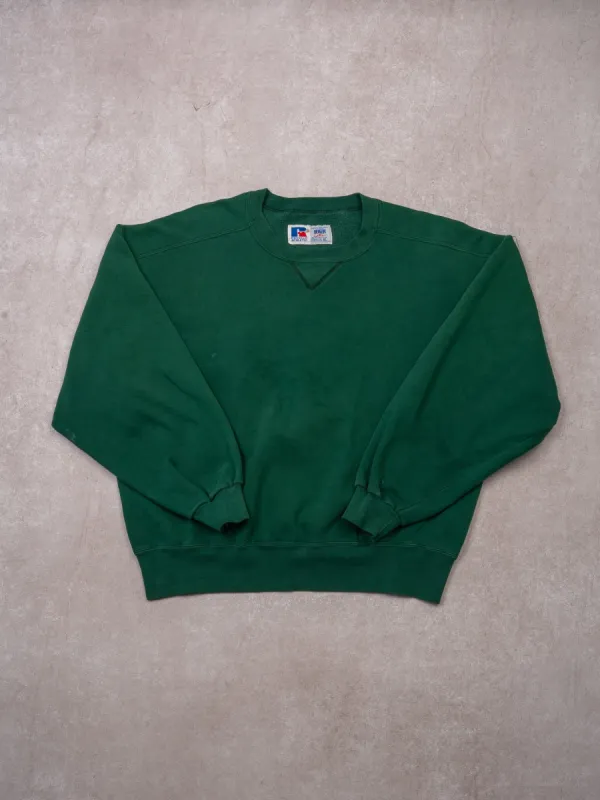 Vintage 90s Green Russell Athletics Top Teams Crewneck (L) sold by Rebalance Vintage