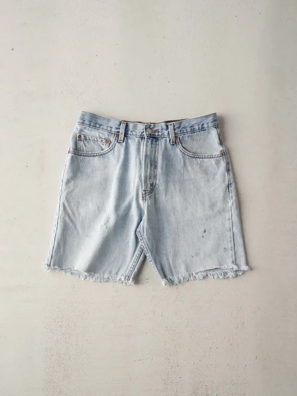 Vintage Y2K Light Wash Levis 505 Cutoff Denim Shorts (32x8) sold by Rebalance Vintage