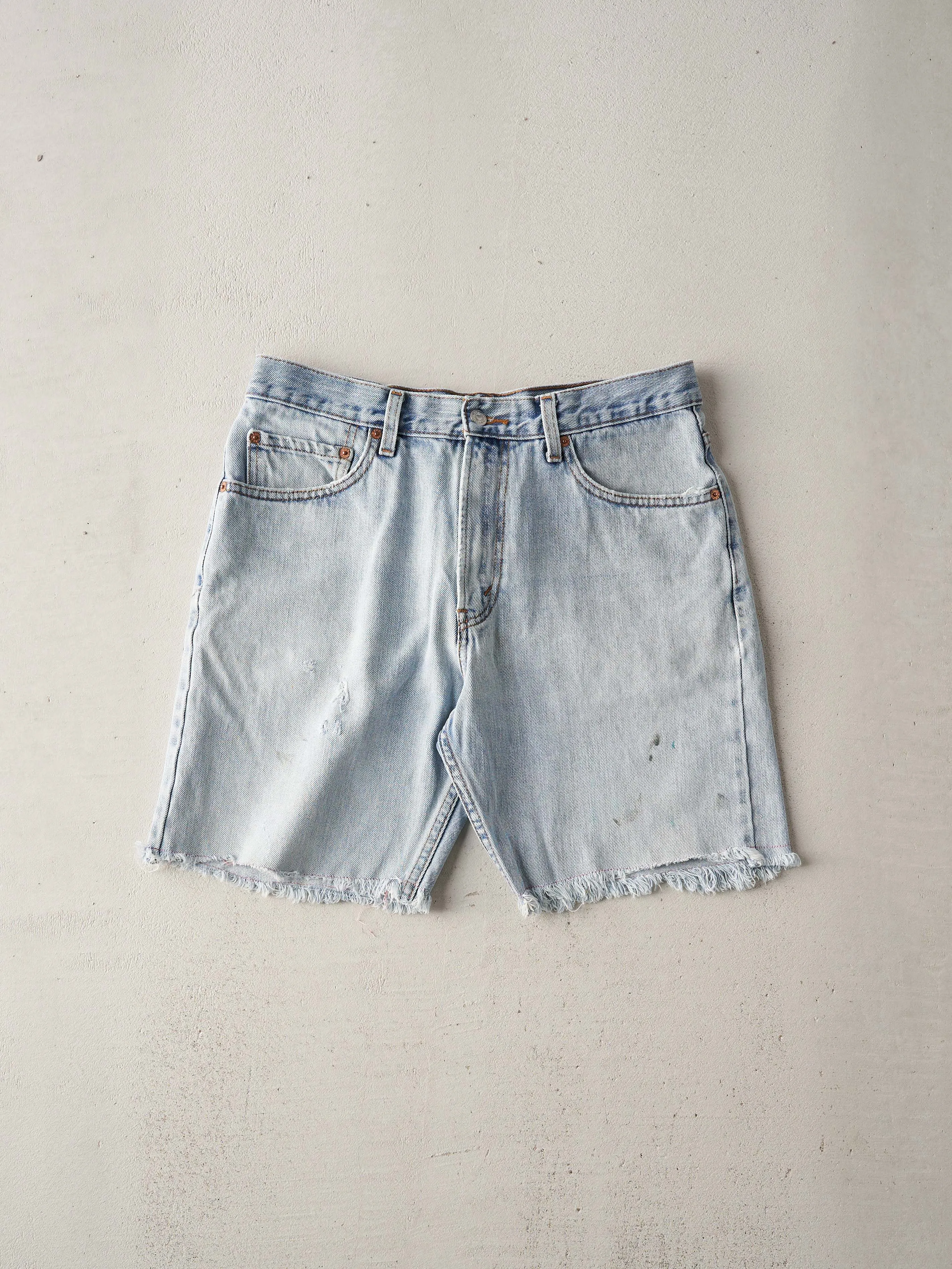 Vintage Y2K Light Wash Levis 505 Cutoff Denim Shorts (32x8) sold by Rebalance Vintage