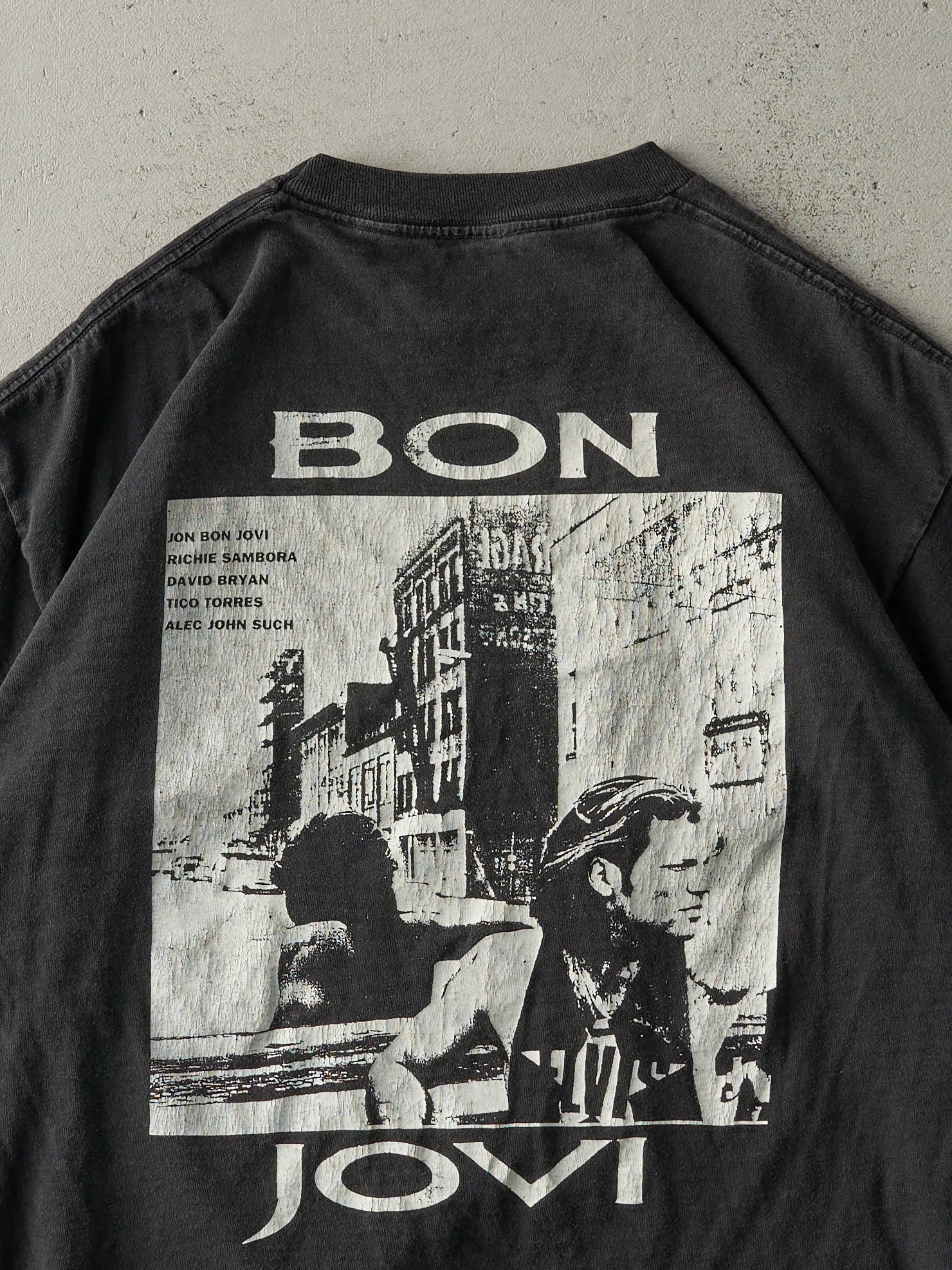 Vintage 92' Black Bon Jovi Keep The Faith Tee (M/L) sold by Rebalance Vintage product image thumbnail 4