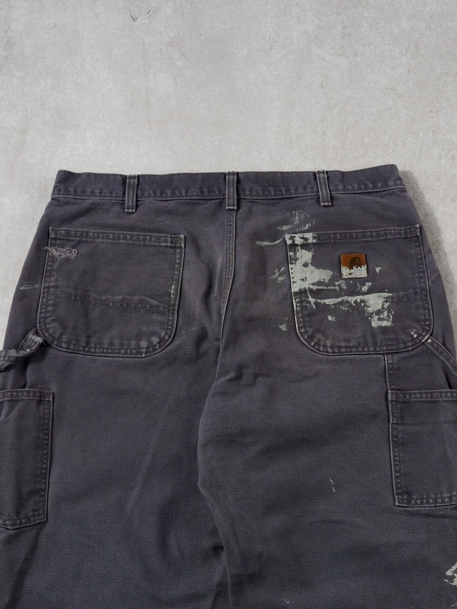 Vintage 90s Grey Carhartt Paint Splatter Carpenter Pants (34x29) sold by Rebalance Vintage product image thumbnail 4