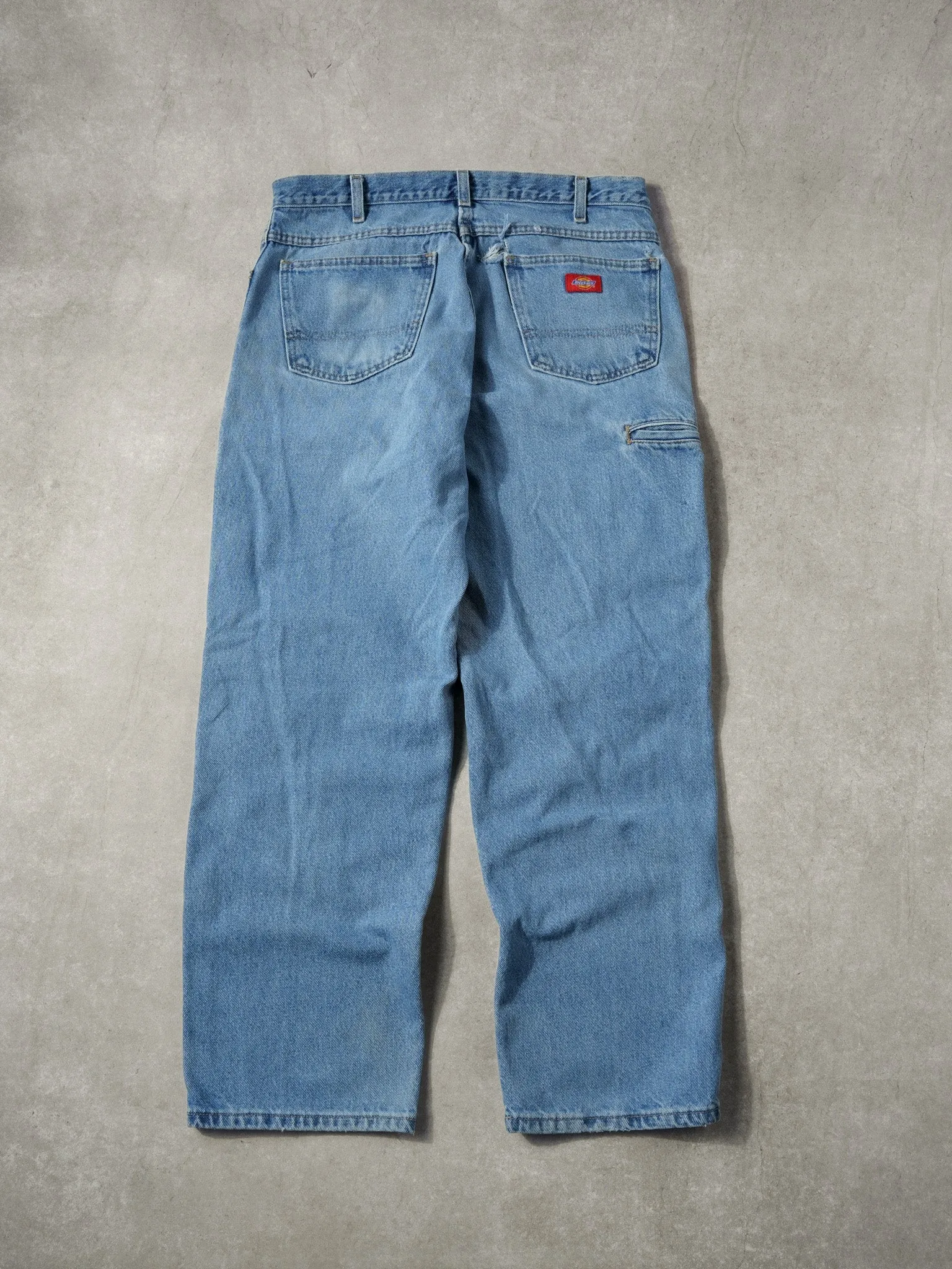 Vintage 90s Light Blue Dickies Double Knee Carpenter Denim Jeans (34x30) sold by Rebalance Vintage product image thumbnail 2