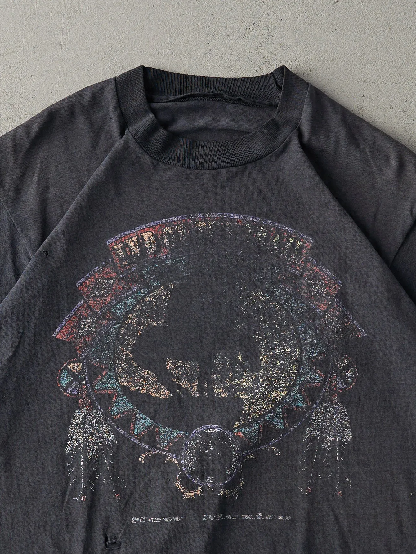 Vintage 90s Faded Black New Mexico Single Stitch Tee (M) sold by Rebalance Vintage product image thumbnail 2