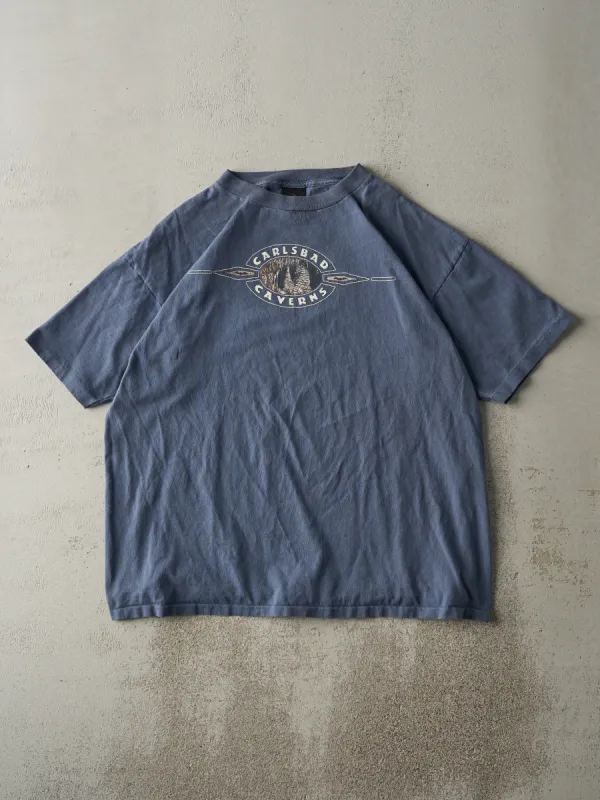 Vintage 90s Slate Blue Carlsbad Caverns Single Stitch Tee (L/XL) sold by Rebalance Vintage