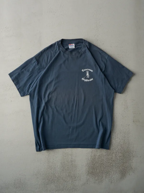 Vintage 90s Blue Golf Course Logo Single Stitch Tee (L) sold by Rebalance Vintage