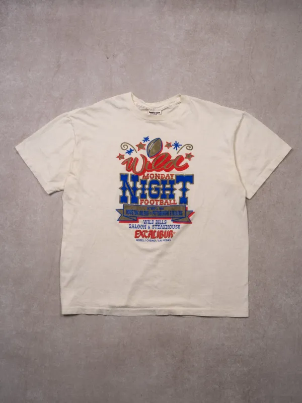 Vintage '94 Monday Night Football Excalibur Vegas Tee (L) sold by Rebalance Vintage