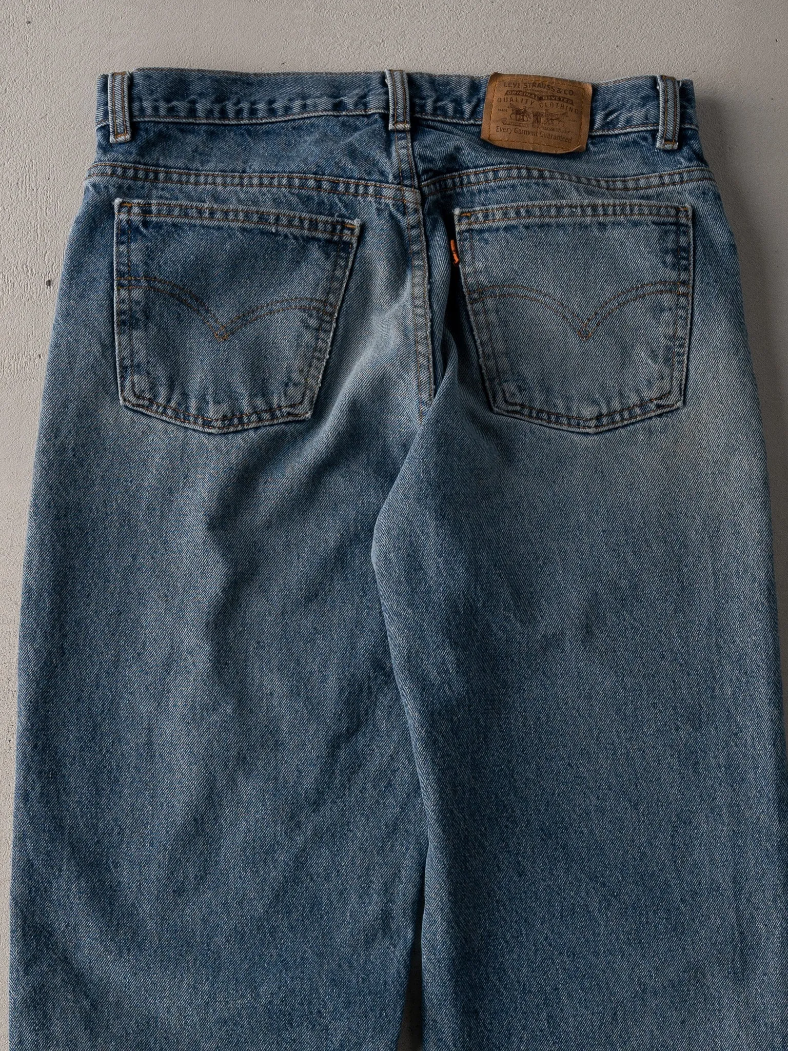 Vintage 70s Blue Distressed Levi Denim Jeans (32 x 30) sold by Rebalance Vintage product image thumbnail 3