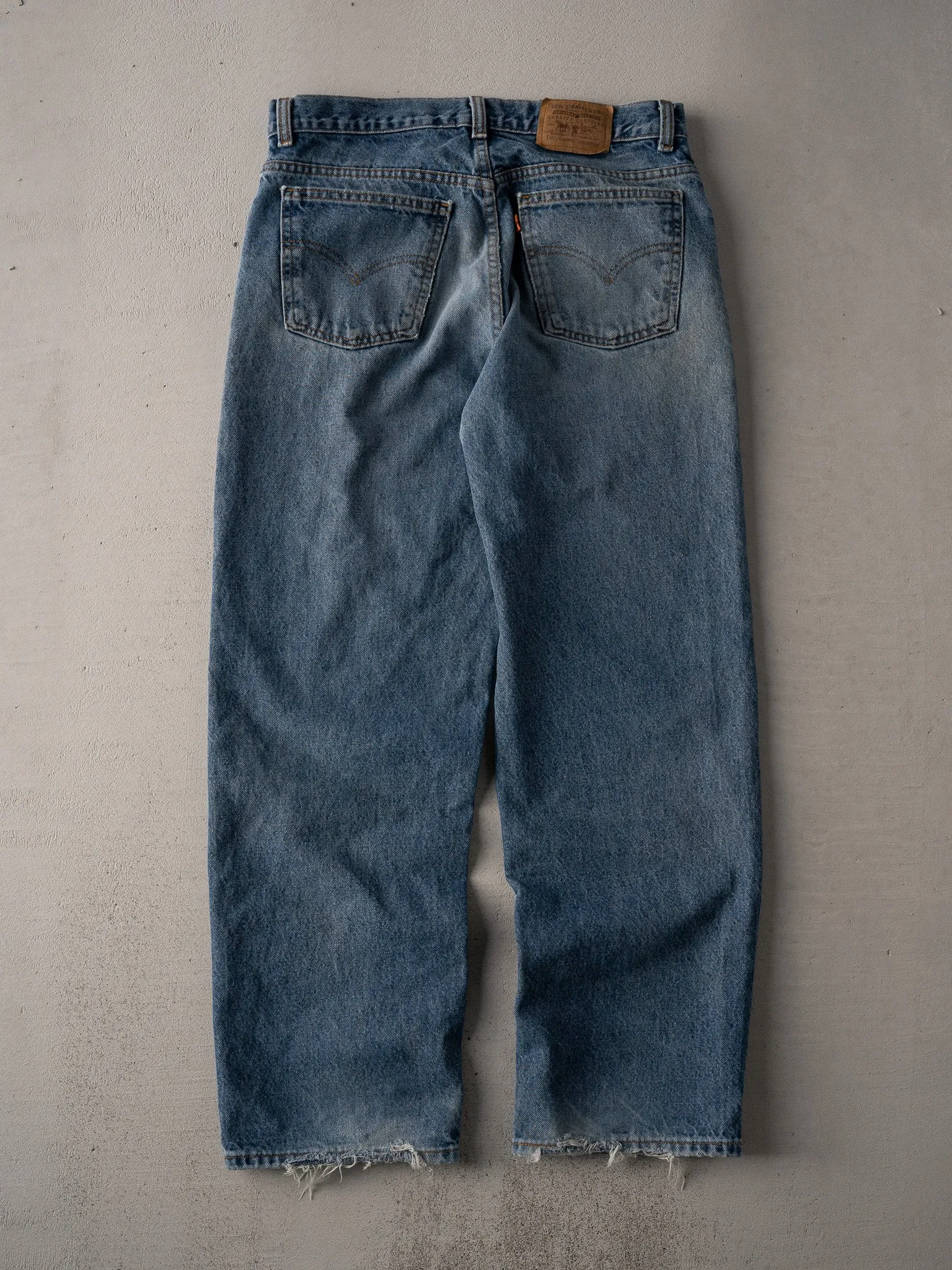Vintage 70s Blue Distressed Levi Denim Jeans (32 x 30) sold by Rebalance Vintage product image thumbnail 4