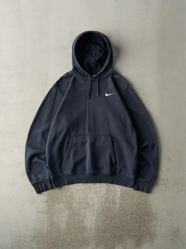 Vintage Y2K Navy Blue Nike Embroidered Swoosh Hoodie (L) sold by Rebalance Vintage