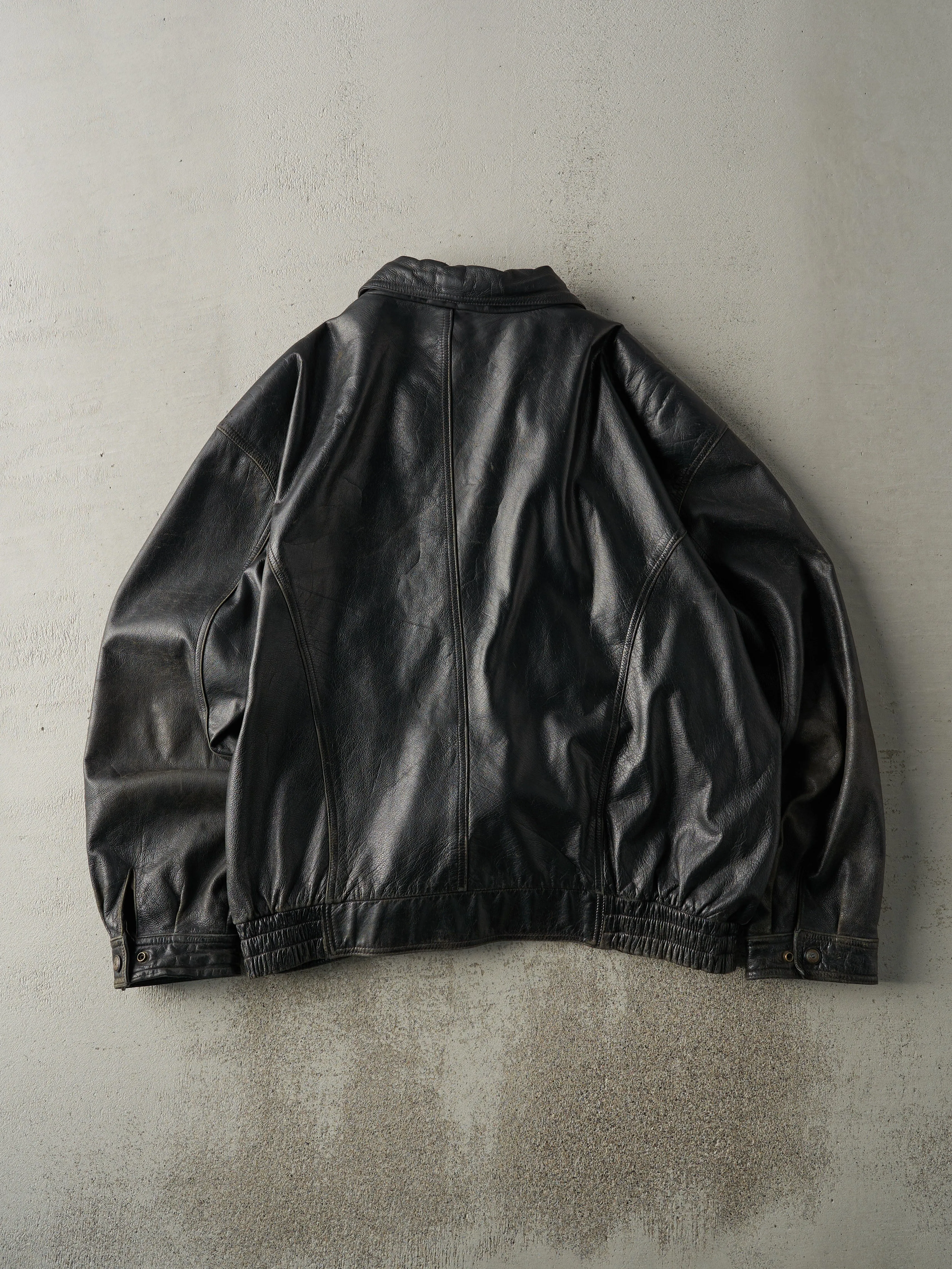Vintage 90s Black Danier Leather Jacket (L) sold by Rebalance Vintage product image thumbnail 2