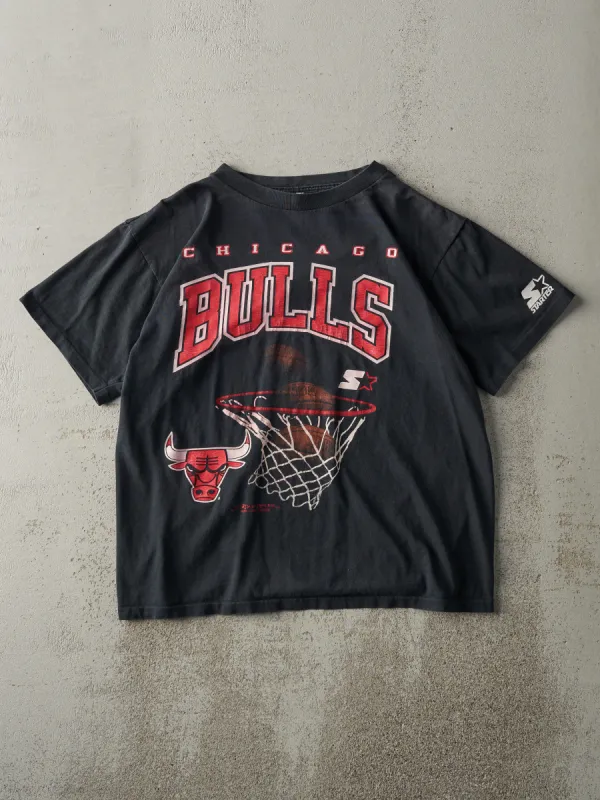 Vintage 91' Black Chicago Bulls Starter Single Stitch Tee (M) sold by Rebalance Vintage