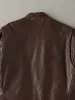 Vintage 80s Brown Leather Biker Style Jacket (M/L) sold by Rebalance Vintage