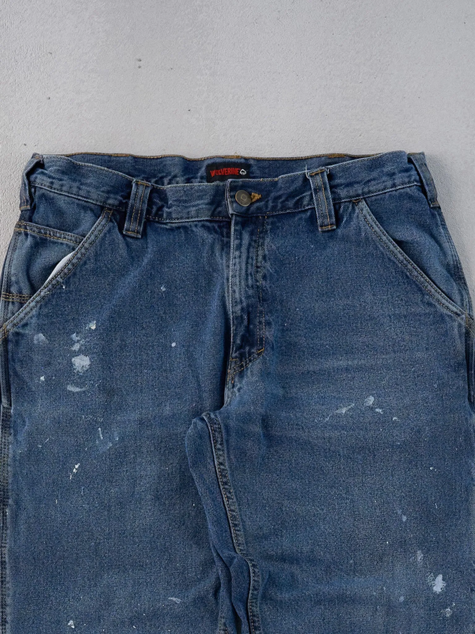 Vintage 90s Dark Blue Wolverine Workwear Carpenter Pants (34x29) sold by Rebalance Vintage product image thumbnail 3