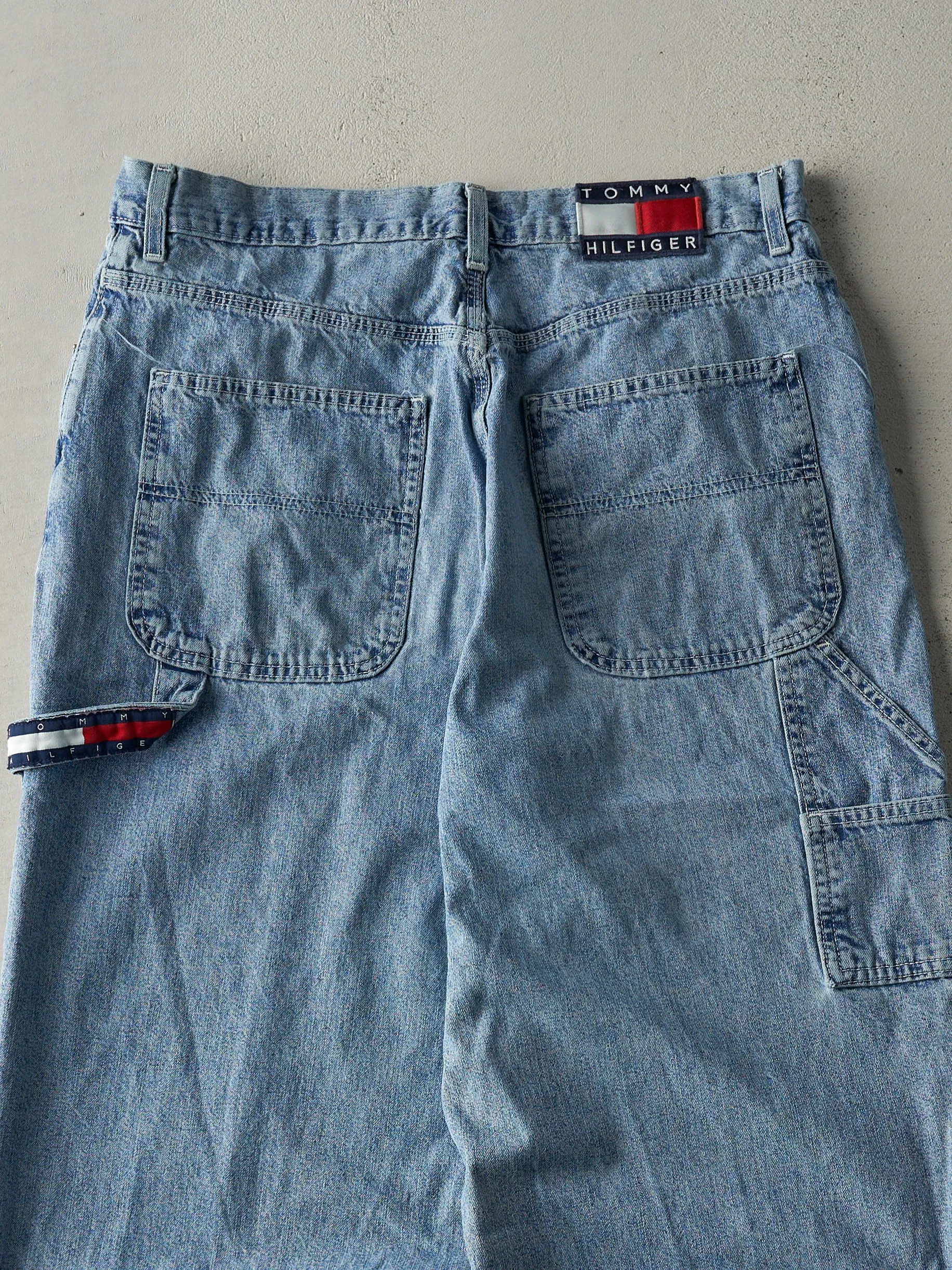 Vintage 90s Light Wash Tommy Hilfiger Carpenter Jeans (34x31.5) sold by Rebalance Vintage product image thumbnail 5
