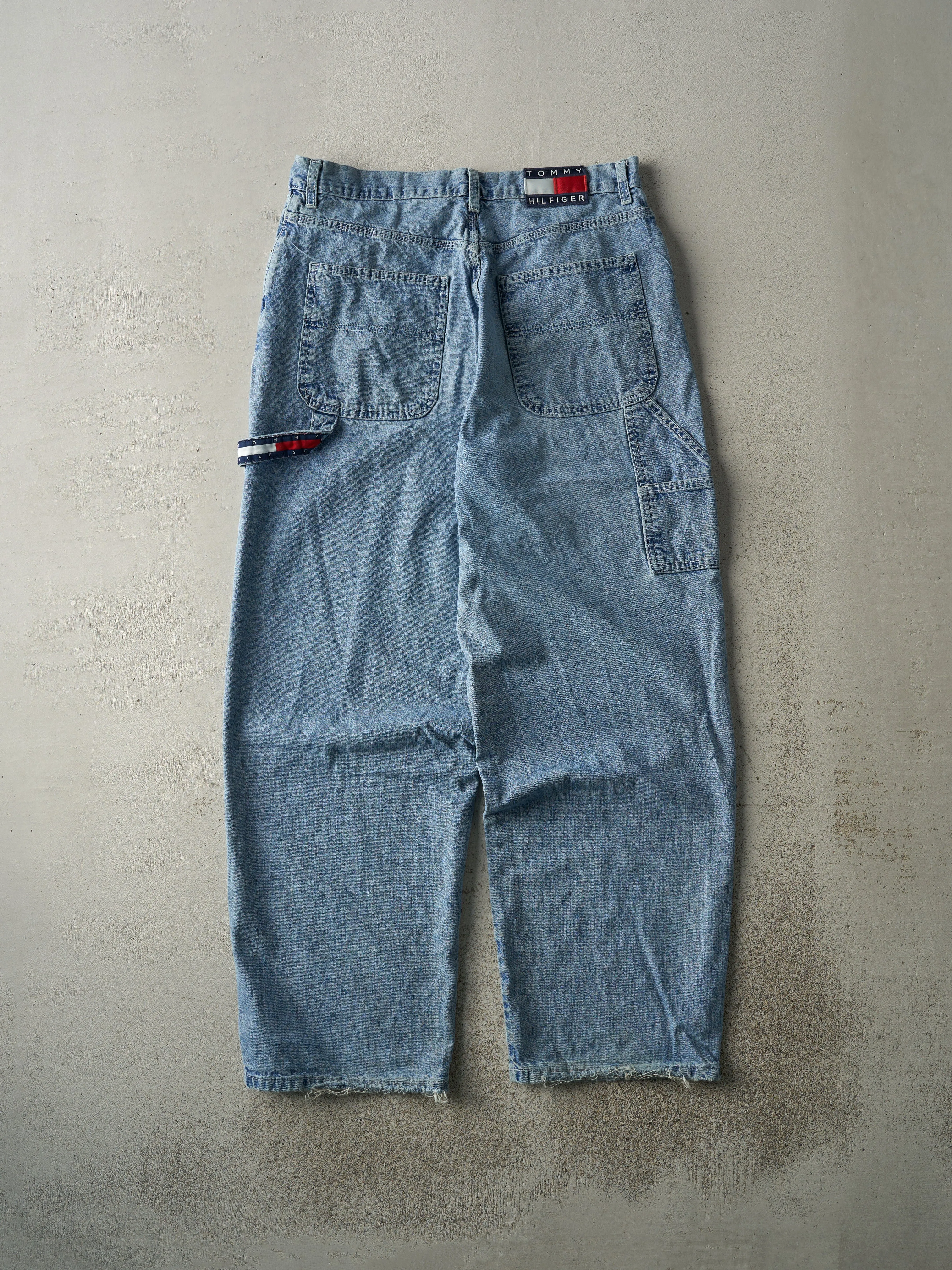 Vintage 90s Light Wash Tommy Hilfiger Carpenter Jeans (34x31.5) sold by Rebalance Vintage product image thumbnail 3