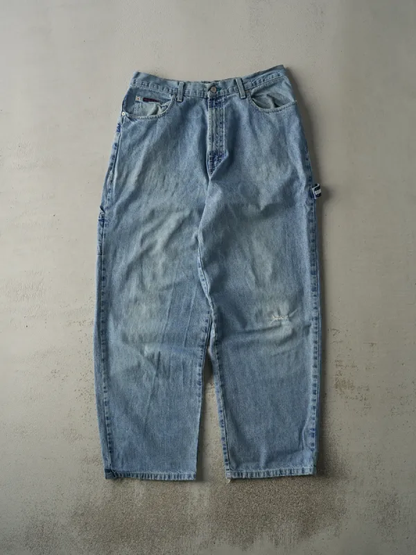 Vintage 90s Light Wash Tommy Hilfiger Carpenter Jeans (34x31.5) sold by Rebalance Vintage
