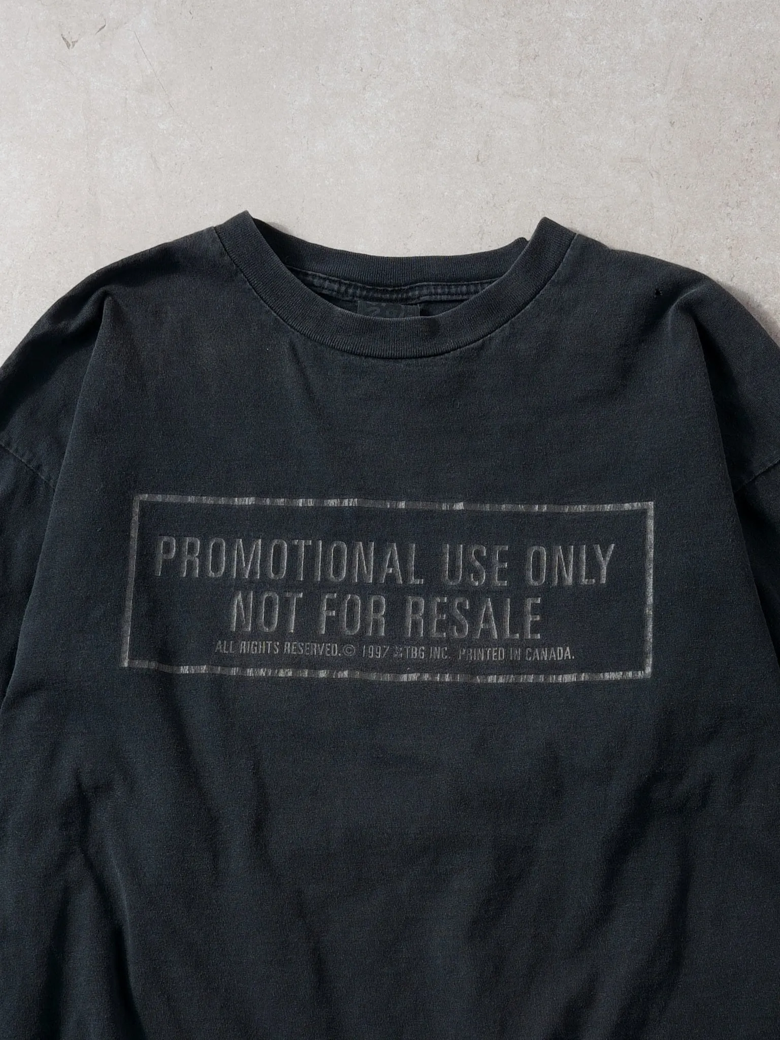Vintage 97' Washed Black "Promotional Use Only" Longsleeve (L) sold by Rebalance Vintage product image thumbnail 2