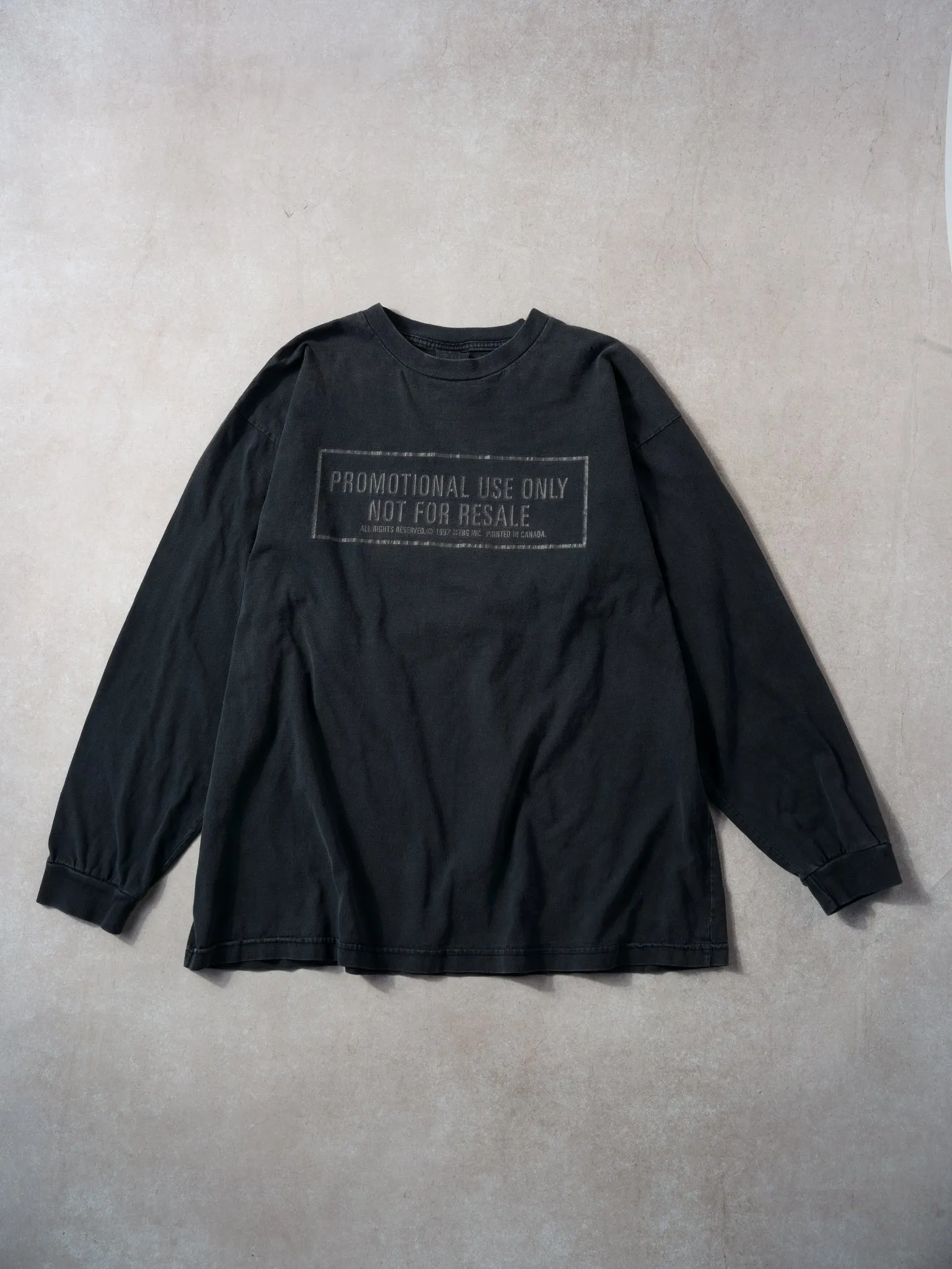 Vintage 97' Washed Black "Promotional Use Only" Longsleeve (L) sold by Rebalance Vintage