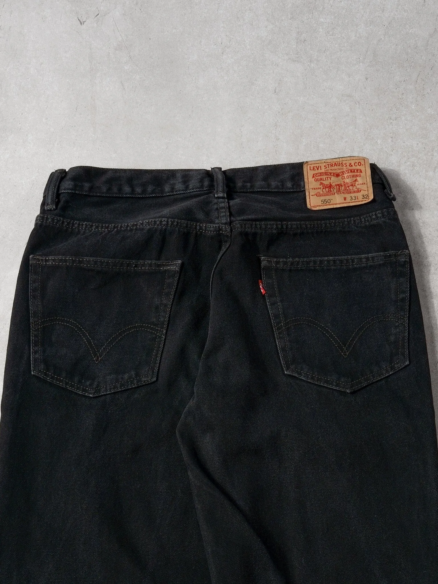 Vintage Y2k Black Levi's 550 Denim Pants (32x32) sold by Rebalance Vintage product image thumbnail 4